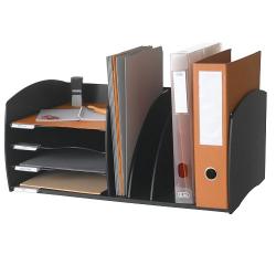 Fast Paper Office Organizer 4 Compartments Black