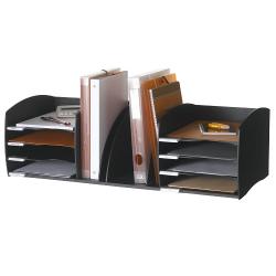 Fast Paper Office Organizer 8 Compartments Black
