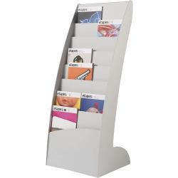 Fast Paper Curved Literature Display Unit Grey F28502