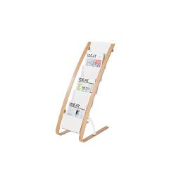 Alba Floor Literature Display 6 Compartments A4 White and Wood