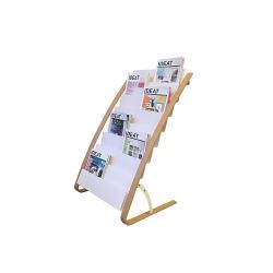 Alba Floor Display 8 Double Compartments A4 White and Wood