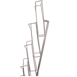 Alba Floor Display 7 Compartments A4 Silver Grey