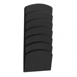 Watermark Creative 7 Pocket Steel Literature Holder Black 4185BL