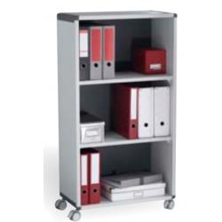 Fast Paper Mobile 3 Compartment Bookcase Grey/Charcoal F381K211