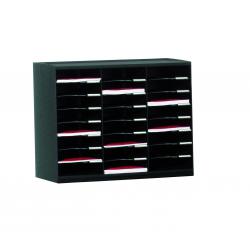 Paperflow Mailsorter Stackable 24x A4 Compartments Black F80201