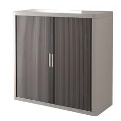 Fast Paper Easy Office Tambour Cupboard 1 Metre Grey/Charcoal