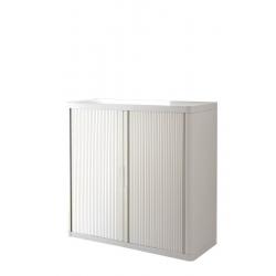 Fast Paper Easy Office Tambour Cupboard 1 Metre White