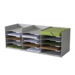 Fast Paper Easy Office Stackable Horizontal Organiser Grey