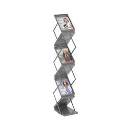 Safco Folding Literature Display Double Sided Grey 